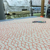 Sunbrella TAN ORAANGE GEOMETRIC | Furniture Weight Fabric | 54  | 64182-0001