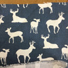 Deer Silhouettes in Navy Blue | Premier Prints | Home Decor Fabric | 54 W | BTY