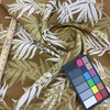 Fern Leaves in Brown / Tan / White | Upholstery Fabric | 54 Wide | By the Yard