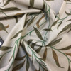 Leaf Stems in Green / Tan / Beige | Upholstery / Slipcover Fabric | 54 W | BTY