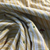 Yellow Stripes with Little Umbrellas | Upholstery Fabric | 54 W | By the Yard