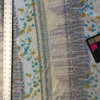 Blue / Gold Mesh Smocked Floral Fabric | Medium Weight | Pillows, Skirts