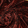 red black zebra print velour stretch fabric