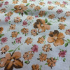 Pink Orange Floral Print Lightweight Woven Fabric | Poly Cotton | Drapery Apparel Lining Crafts