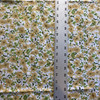 Golden Tan and Olive Green Floral  Lightweight Broadcloth Fabric / Crafting / Home Decor / Cotton Poly Blend / 54 inch wide /