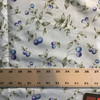 Blue Cherry Print Lightweight Woven Fabric | Poly Cotton | Drapery Apparel Lining Crafts