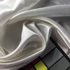 White Cream Satin Fabric | Woven Poly | Apparel Linings Drapes Crafts