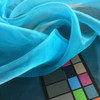 Shimmering Sky Blue Organza Fabric | Apparel / Drapery | Sheer Blouses, Drapes
