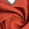Textured Wavy Stitching in Brick Red | Drapery / Upholstery Fabric | 56 W | BTY