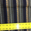 Textured Navy Blue and Tan Stripes | Upholstery Fabric | 56 Wide | By the Yard