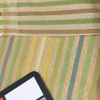 Tan with Tonal Green and Gold Stripes | Upholstery Fabric | 56 W | By the Yard