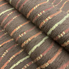Brick Red and Tan Wavy Stripes | Upholstery Fabric | 58 Wide | By the Yard