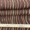 Brick Red and Tan Wavy Stripes | Upholstery Fabric | 58 Wide | By the Yard