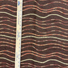 Brick Red and Tan Wavy Stripes | Upholstery Fabric | 58 Wide | By the Yard