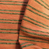 Red with Brown Raised Chenille Stripes | Upholstery Fabric | 57 W | By the Yard