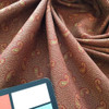 Paisley Teardrops in Red and Tan | Upholstery Fabric | 54 Wide | By the Yard