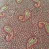 Paisley Teardrops in Red and Tan | Upholstery Fabric | 54 Wide | By the Yard