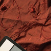 Red-Orange Floral Embroidered Taffeta Fabric | Poly Blend | Special Occasion Apparel Dresses Drapes