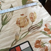 Leaf Fronds with Flowers | Beige / Green / Orange | Upholstery Fabric | 60 W