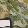 Ivy Foliage in Green and Blue | Home Decor / Slipcover Fabric | 54 Wide | BTY