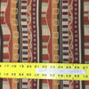 Geometric Decorative Stripes | Red / Orange / Brown | Upholstery Fabric | 60 W