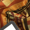 Geometric Decorative Stripes | Red / Orange / Brown | Upholstery Fabric | 60 W