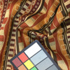 Geometric Decorative Stripes | Red / Orange / Brown | Upholstery Fabric | 60 W