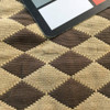 Tan and Brown Diamond Upholstery Fabric | 54 Inch Wide | By the Yard | Durable