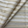 Beige with Tan Horizontal Stripes | Sateen Drapery Fabric | 58 W | By the Yard