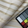 Beige with Tan Horizontal Stripes | Sateen Drapery Fabric | 58 W | By the Yard