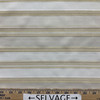 Beige with Tan Horizontal Stripes | Sateen Drapery Fabric | 58 W | By the Yard