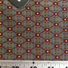Burgundy Diamonds with Subtle Green and Blue Stripes | Upholstery Fabric | 56 Wide