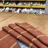 Orange and Red Uneven Stripes |  Upholstery Fabric | 53 Wide | By the Yard