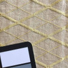 Argyle in Yellow and Beige | Drapery / Slipcover Fabric | 55 Wide | By the Yard