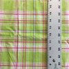 Green with Pink and White Plaid | Drapery / Slipcover Fabric | 54 Wide | BTY