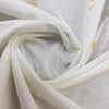 White with Sun Embroidery | Upholstery / Drapery Fabric | 70 Wide | By the Yard