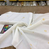White with Sun Embroidery | Upholstery / Drapery Fabric | 70 Wide | By the Yard