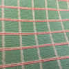 Green with Red and Yellow Grid | Upholstery / Slipcover Fabric | 57 Wide | BTY