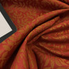 Golden Leaves on Red | Upholstery / Drapery Fabric | 56 Wide | By the Yard
