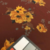 Autumn Floral Chiffon in Burgundy / Yellow | Apparel Fabric | 46 Wide | BTY