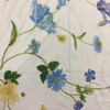 Flowers with Bees in Ivory, Blue, Yellow, Green | Home Decor Fabric | 56 W | BTY