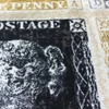 Postage Stamps in Gold, Tan, and Gray by Richloom | Home Decor Fabric | 56 Wide