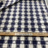 Country Check with Birdhouses in Blue and White | Home Decor Fabric | 60 W | BTY
