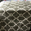 Quatrefoil in White and Dark Grey | Home Decor Fabric | 54 Wide | By the Yard