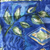 Leaf Patchwork by Wallquest | Blue / Green / Yellow | Home Decor Fabric | 54 W