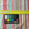 Thick and Thin Spring Stripes | Green / Tan / Coral | Home Decor Fabric | 54 W