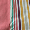 Thick and Thin Spring Stripes | Green / Tan / Coral | Home Decor Fabric | 54 W