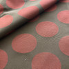Large Scale Polka Dot in Brown and Red | Upholstery Fabric | 58 W | By the Yard