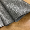 GREY - Glossy Faux Snake Skin Upholstery Vinyl Fabric | CROCCO | BTY |