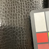 BLACK - Glossy Faux Snake Skin Upholstery Vinyl Fabric | CROCCO | BTY |